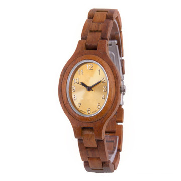 Reloj de pulsera de alta calidad Hlw068 OEM de madera y reloj de pulsera de bambú para hombres